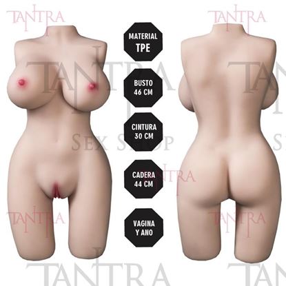 Torso Realista TPE con Senos Suaves y Vagina Hiper Realista